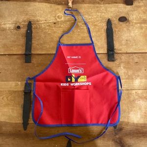 NWOT - Lowes Kids Workshop Blue & Red Apron